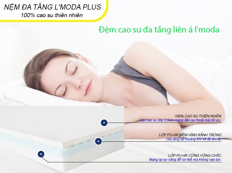 Ưu điểm đệm cao su đa tầng liên á l'moda